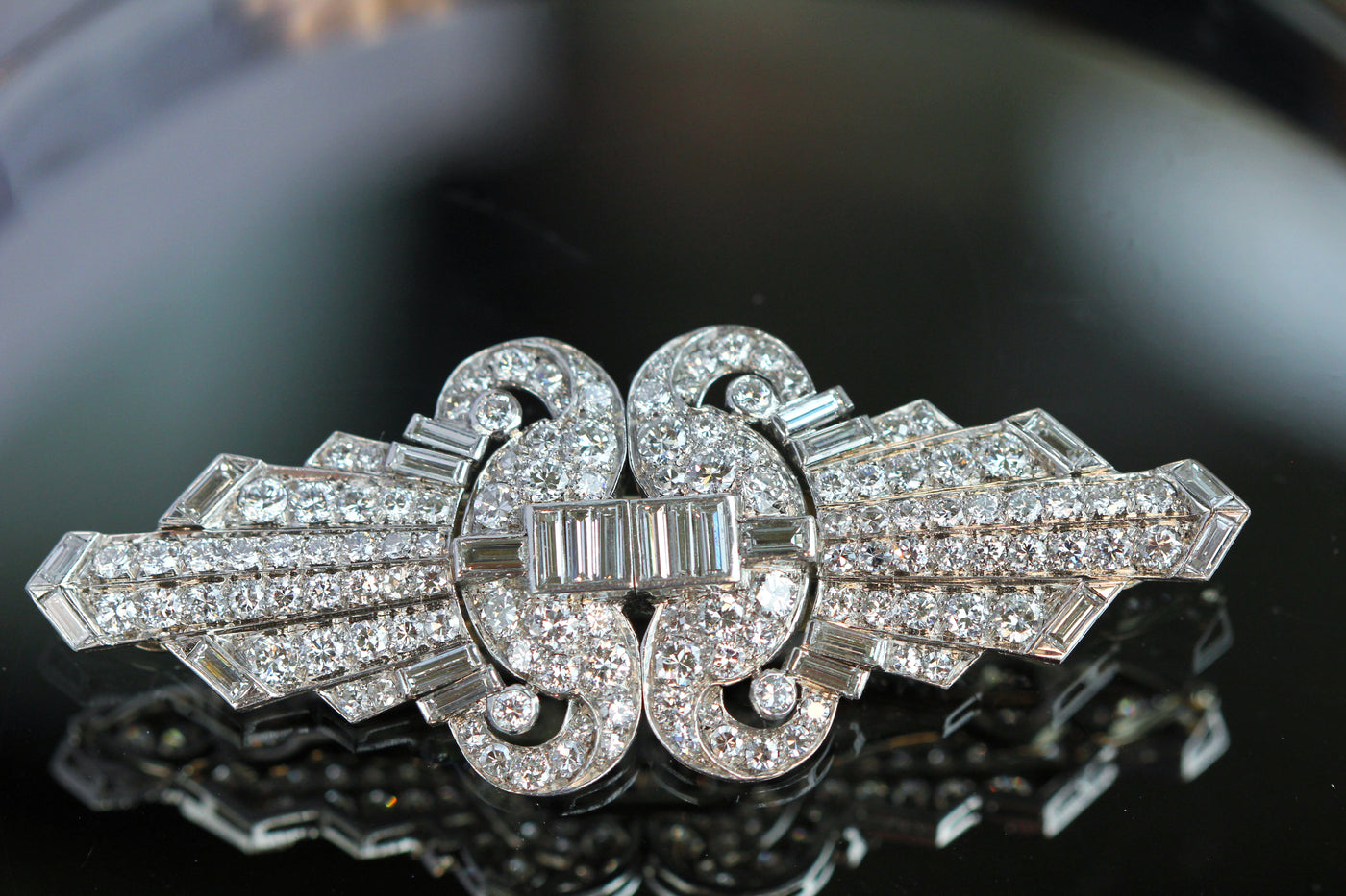 Art Deco Diamonds double-clip Brooch – mayfairwatch