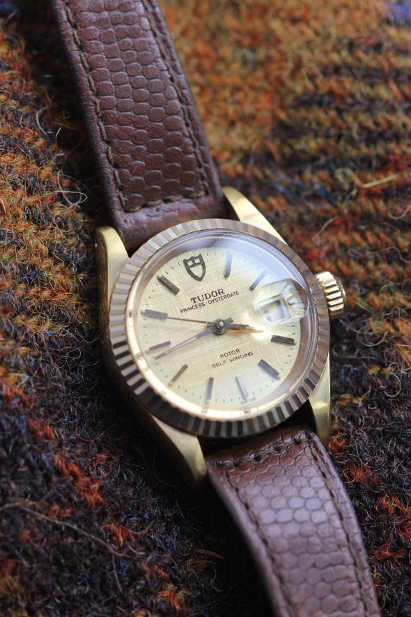 Tudor Princess  OysterDate Gold Linen Dial Full-Set