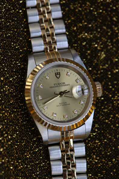 Tudor Princess OysterDate Diamonds Dial Watch Full-Set