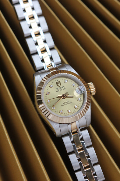 Tudor Princess Gold and Diamonds Dial Ref: 92513 Lady watch