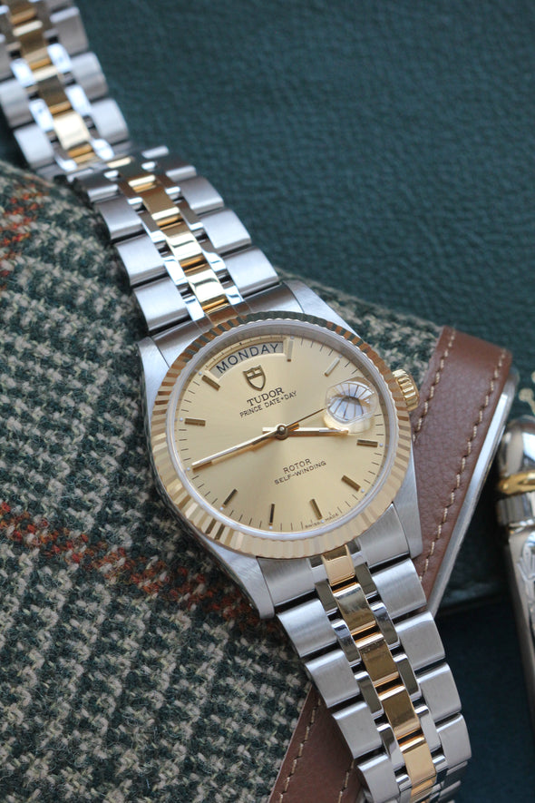 Tudor Prince Date-Day 76213 Automatic Champagne Dial Stick watch