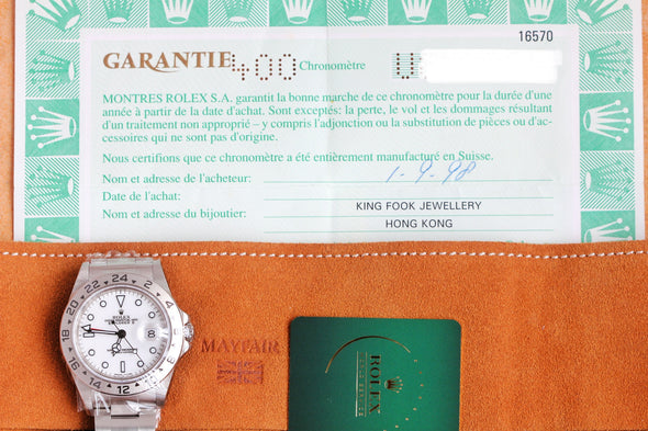 Rolex Explorer II 16570 White (T25) Dial Watch